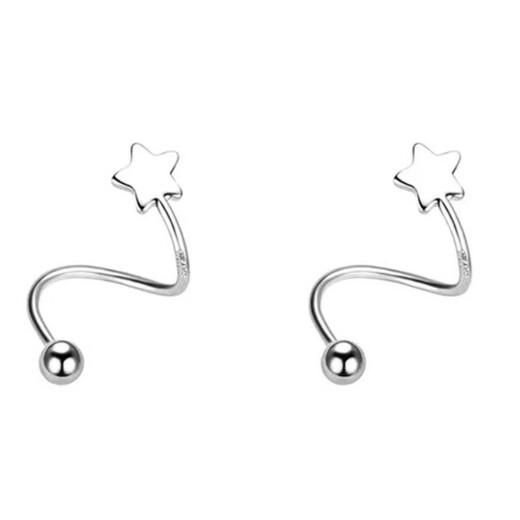 YKINCASL Old Phoenix 9999 sterling silver earrings to support pierced ears, temperament, trendy ear bone stud earrings, no need to take them off when sleeping, S999 sterling silver round beads, the same style as Lao Fengxiang