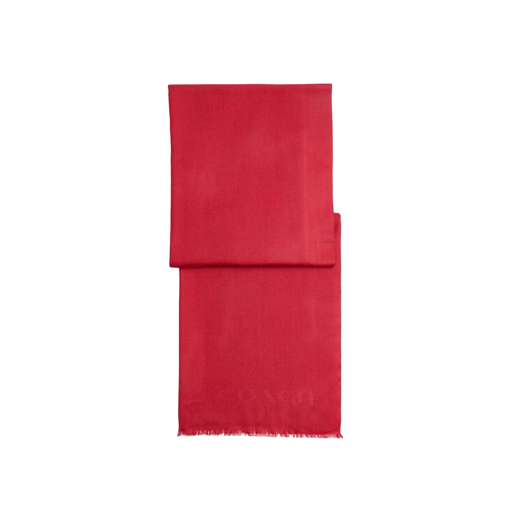 COACH brand direct supply women's JUMBO tassel pure wool scarf enamel red CQ719 New Year's gift