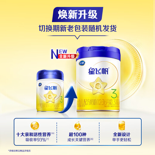 Feihe Xingfeifan Infant Formula Milk Powder Stage 3 (1-3 years old) 700g*6 Patented OPO Childcare Subsidy