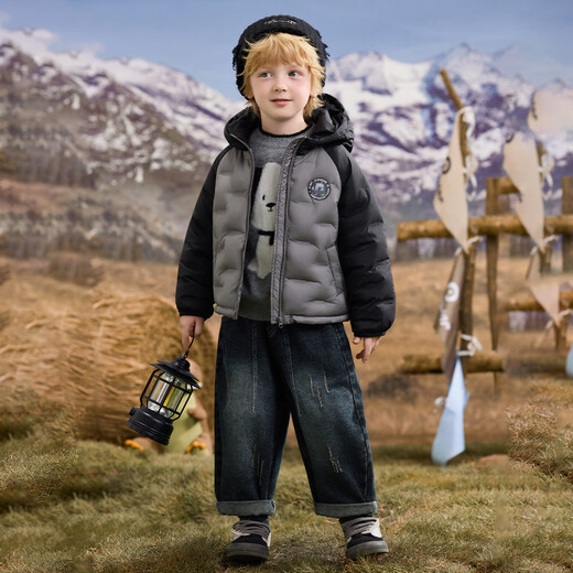 ASK JUNIOR Canadian Duck Down Heavy Rain Waterproof Children's Boys Lightweight Down Jacket Winter Direct Down Jacket