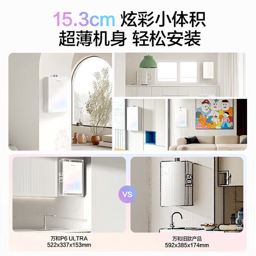 Vanward Bailu P6 ULTRA 210% supercharged zero cold water 16 liters gas water heater natural gas first level constant temperature energy saving frequency conversion supercharged zero cold water colorful pear white