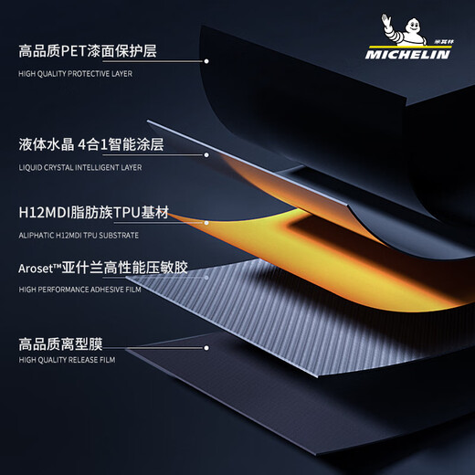 MICHELIN Invisible Car Cover Film Full Body Film TPU Material Anti-scratch Car Cover Paint Protective Film Thick Top Version 9MIL Package Construction