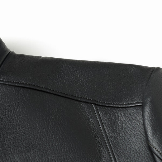 Blue Veyron detachable fur collar velvet thickened leather jacket men's winter new middle-aged men's lapel jacket