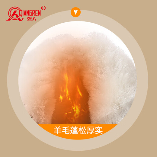 Strongman winter women's boots wool warm outdoor cotton boots toe layer cowhide fashion Martin boots JDS307C black 37