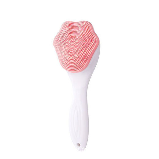 MiMali facial cleansing brush Internet celebrity soft bristle deep brush silicone manual cat claw cleansing brush long handle god cat claw cleansing brush pink