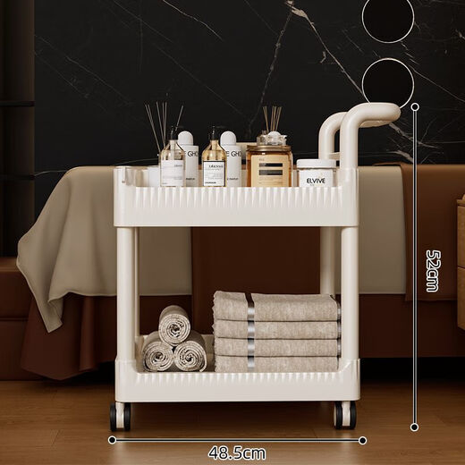 LISM Beauty Salon Special Trolley Tool Trolley Mobile Multi-layer Trolley Trolley Storage Rack Instrument Home Length 48.5 Width 34 Height 52 Second Floor Trolley Available in multiple scenarios