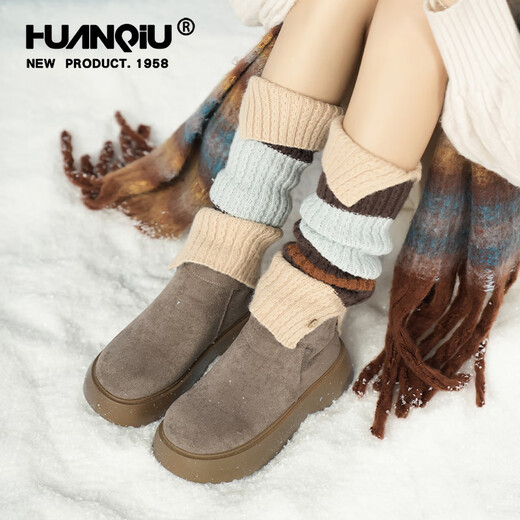 Universal velvet warm retro thick-soled Martin boots for women 2026 winter new furry cotton shoes fashionable snow boots