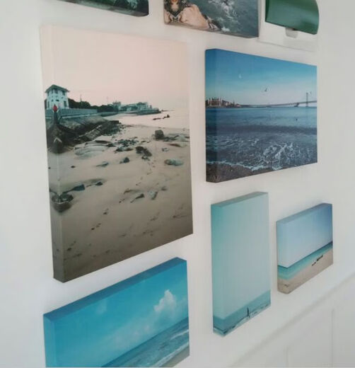 Yusenyi customized frameless painting custom solid wood office decoration painting wedding photo art micro-spray oil -- matte oil painting canvas -- 35*60m 3 cm thick finished product shipped