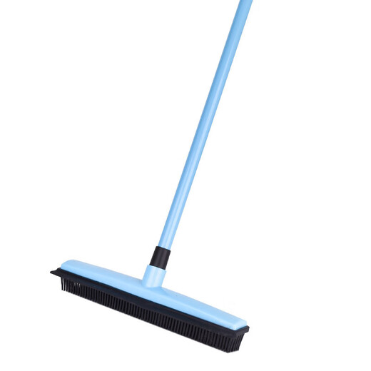 Pet carpet hair removal broom to scrape dust, hand-wash free mop, rubber floor brush to clean dog hair, window cleaning, good product, hair removal broom, blue