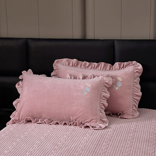 Fu丨Anna milk velvet four-piece set thickened plus velvet baby velvet warm quilt cover with anti-static bean paste bed cover 1.5m four-piece set