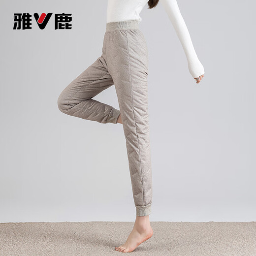 Yalu down pants women's inner liner Northeast cold-proof goose down inner wear 25 winter new high-waist leg warm pants