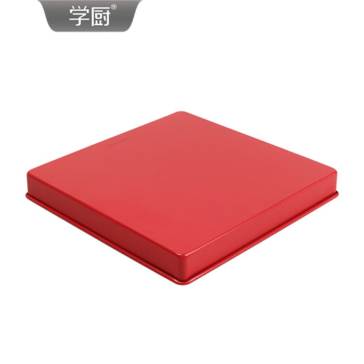 Xuechu baking pan baking mold 11-inch non-stick square cake mold nougat toffee biscuit bread baking square plate, premium red 11-inch non-stick square baking pan-WK10112