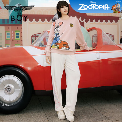 BOY LONDON Disney Zootopia Cooperation Judy Nick Couple Sweatshirt Spring N03091 Pink S