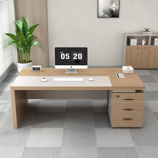 Litang desk boss desk and chair combination simple modern office desk chairman single desk manager president executive desk 1.2 meters desk