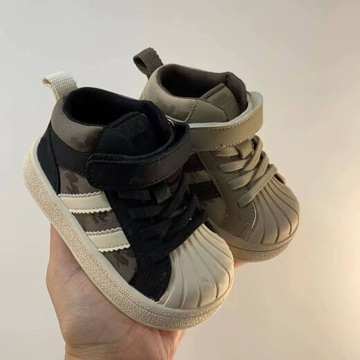 Terranis Yangma recommends new winter children's shoes, non-slip, soft sole, lightweight and warm, boys and girls, plus cotton baby 2, black plus velvet 22_inner length 14cm