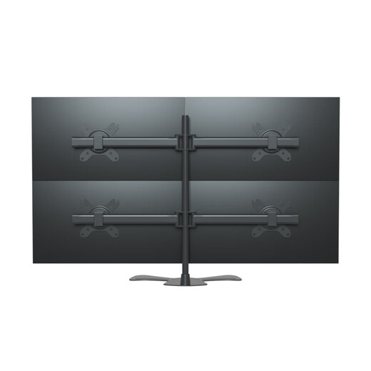 WAN HE XING multi-screen computer, one machine, four screens, special computer host for stock trading, stock market reading, foreign exchange assembly, desktop computer, full set of futures, super version, 15th generation U5 32G 1000G丨black bracket, 24-inch HD monitor, complete set (including door-to-door installation)