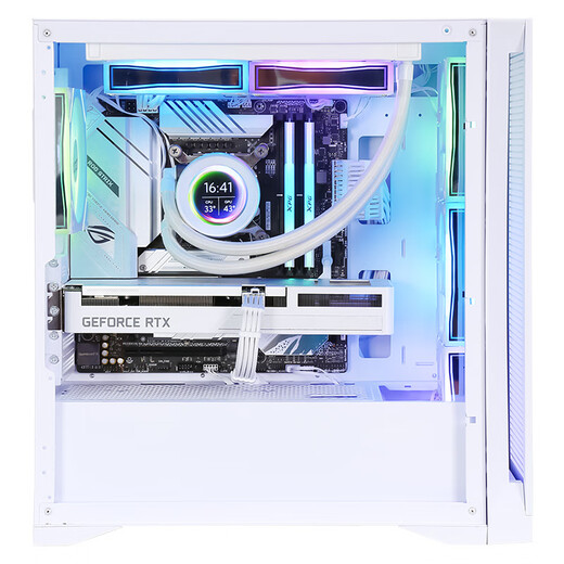 先马（SAMA）平头哥M9白色 台式m-atx电脑主机箱 玻璃侧透/前板网格散热/支持360水冷/标配Type-C接口/三面防尘