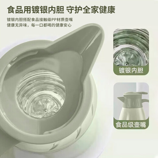 Home Easy Insulation Kettle Large Capacity Insulation Kettle Thermos Bottle Heat Insulation and Cold Insulation Glass Liner Thermos Bottle Thermos Kettle 1.6L