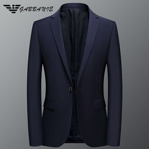 ARMANI EXCHANGE Armani light luxury suit men's slim jacket business casual formal suit single suit groom wedding suit men's suit gam-C87881 solid color single button small suit navy S (weight 120Jin Jin equals 0.5kg and below)