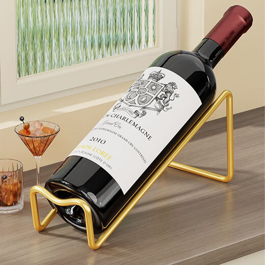 Tanbeiman red wine display rack red wine rack light luxury ornaments diagonally placed wine cabinet table porch display rack wine bottle storage rack wine stand gold