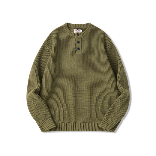 MR.25 Knitted Sweater Men's 2025 Autumn and Winter New Thick Warm Henry Shirt Lazy Style Pullover Bottoming Shirt Men's Black XL