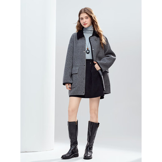 Betu Women's 2025 Winter New Casual Pants Imitation Corduroy Pants Versatile Wide Leg Shorts Women 2510T76 Black S