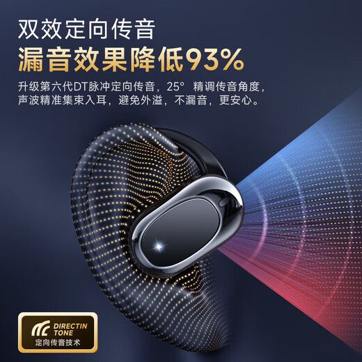 Instant Zero Berlin Sound Top Bluetooth Headset Ear-hook Bone Conduction Concept True Wireless In-Ear Open Comfort Sports Running Ear Clip Type 2025 New Noise Reduction AI Black丨Directional Sound Transmission丨No Pain to Wear for a Long Time Universal for Apple, Huawei, Vivo, Xiaomi and Oppo Mobile Phones