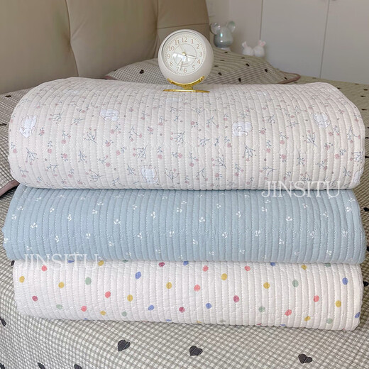 Fantasy bed sheet three-piece set quilted bed cover single piece tatami kang cover single 2025 new style for all seasons spring breeze purple single bed cover 90 200cm (crib recommended)