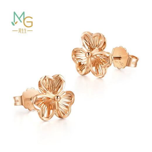 Chow Sang Sang 18K rose gold rose gold mint series earrings for women 92075E Pricing