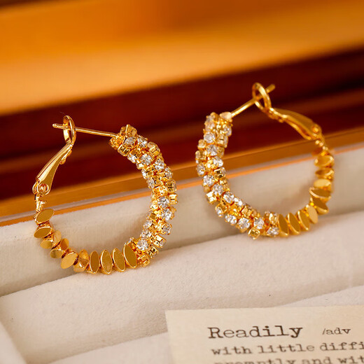 Gold Broken Silver Unique Hoop Earrings Women's Niche Design Light Luxurious Earrings 2025 New Trendy Ear Jewelry 18K Gold 925 Silver Needle Plated