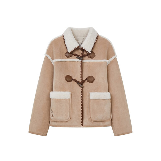 Teenie Weenie Bear Women's Jacket 25 Winter New Style Simple Fashionable Comfortable Reversible Plush Top Khaki XS