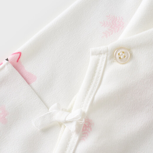 Tongtai newborn half-back baby clothes pure cotton four seasons 0-3 months baby tops full moon clothes 2 pieces pink 52