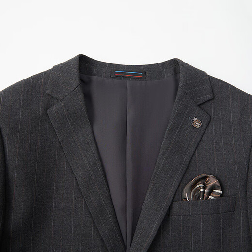 SEVEN 7 Seven brand men's suit suit spring and autumn slim fit simple business casual two-piece suit dark gray L 175