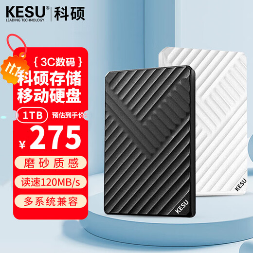 科硕（KESU）1TB  移动硬盘安全加密 USB3.0 笔记本电脑手机连接 机械硬盘 2.5英寸 外接家庭存储办公
