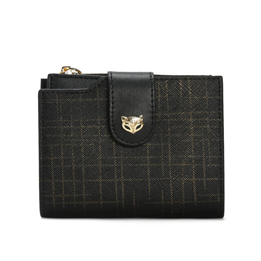 Golden Fox (FOXER) cowhide women's wallet large capacity short card holder wallet wallet clutch bag light luxury girlfriend birthday gift