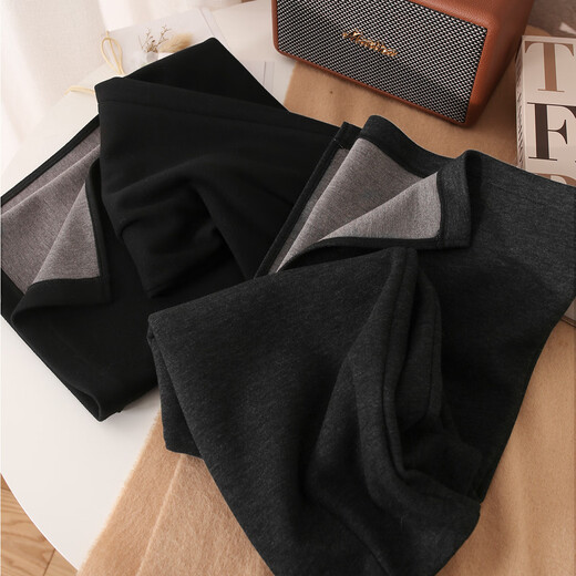 SOFSIL Acetate Wool Premium Slim Slit Skirt 2025 Winter Fashion Thickened Mid-Length Straight Skirt Black L (28)