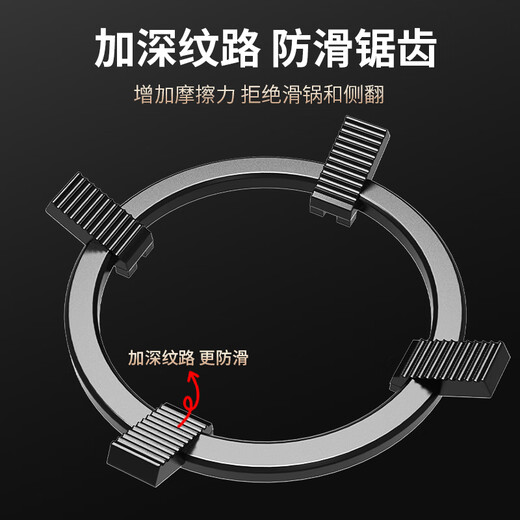 Xin Yingzhi (YINGZHI) gas stove bracket thickened cast steel gas stove bracket anti-slip frame windproof energy-saving cover fire cover suitable for Midea Vantage Skyworth Supor Xiaomi Boss Konka, etc. 2 pack anti-slip and high temperature resistant | universal for milk pot and wok | four-claw upgraded and thickened version