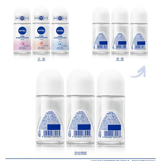 NIVEA Flower Encounter Brightening Lotion Series Sweet Miracle 50ml*2 (underarm antiperspirant, antiperspirant and dry)