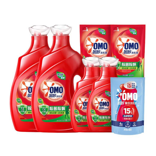 OMO sterilizing and mite-removing enzyme laundry detergent 18.3 Jin Jin equals 0.5 kg / 18.4 Jin Jin equals 0.5 kg (random delivery with new and old packaging)