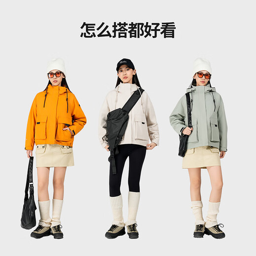 思凯乐（SCALER）户外运动抓绒内胆冲锋衣女三合一防风保暖外套厚 鼠尾草【抓绒三合一】拍小一码 M