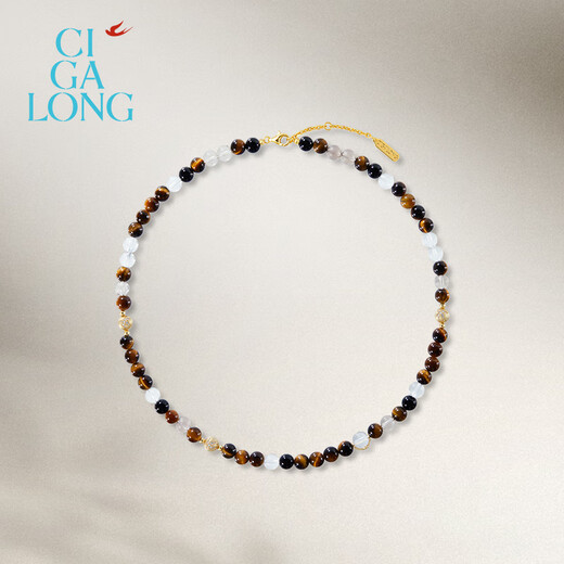 CIGA LONG Swallow's Bead White Crystal Red Agate Necklace New Product Series New Chinese Style Jewelry Swallow's Bead White Crystal Necklace