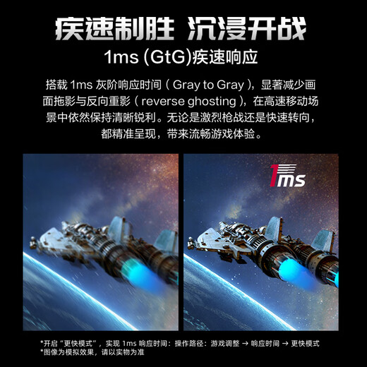 LG 27G64NA 27英寸2K原生300Hz显示器 FastIPS HDR400 升降旋转 电竞游戏显示屏 低蓝光护眼 HDMI2.1 2K300Hz 27G64NA