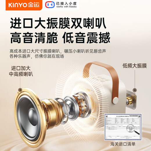 Jinyun karaoke microphone speaker all-in-one wireless microphone singing artifact home KTV set comes with sound card Bluetooth small audio karaoke connected to TV 2025 gift dome