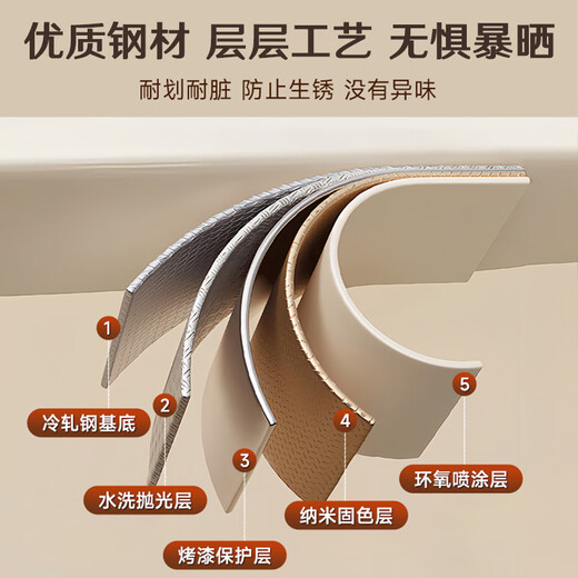 Linxiao balcony storage cabinet floor-standing integrated wall-mounted outdoor sundries cabinet dust-proof and sun-proof multi-functional storage rack three layers - height 80cm - default white length 40 width 30