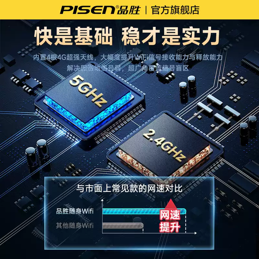 Pinsheng portable wifi mobile 2025 new wireless wi-fi6 network portable 4G Internet card mifi unlimited speed Internet plug-in-free truck carrying national general traffic WiFi6 Pro+three chips+dual bands+extremely fast channels