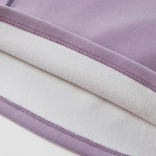 Disney (Disney) children's warm tops, autumn and winter bottoming shirts, girls' sweatshirts, velvet and thickened DST98102 Taro Purple 130