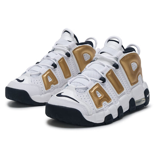 Nike (NIKE) Damenschuhe 2025 Herbst und Winter New Air More Uptempo Pippen Big Kinder Sport- und Freizeit-Basketballschuhe DM9922-103 Weiß Hellgrau 36,5