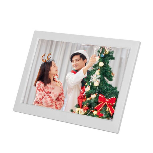 Marco de fotos digital audiovisual en color Marco de fotos en la nube inteligente WiFi de 10 pulgadas Transmisión inalámbrica táctil HD Rotación de pantalla horizontal y vertical Marco de fotos en la nube de 10 pulgadas blanco (memoria 32G)