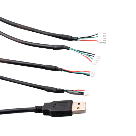 Zejie USB male touch screen terminal data cable xh2.54/ph2.0/mx1.25/sh1.0 motherboard USB cable USB male to PH2.0 female 2-core cable 20cm No Specifications