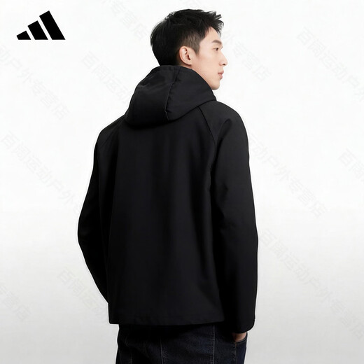 ADIDAS Adidas three-in-one jacket men's and women's autumn and winter new outdoor windproof warm cotton sports jacket black JL8263 counter genuine water-repellent and splash-proof XL